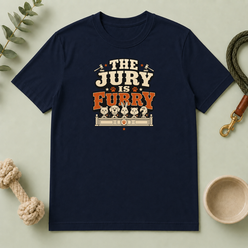 The Jury Is Furry — Funny Pet Lover Graphic Tee