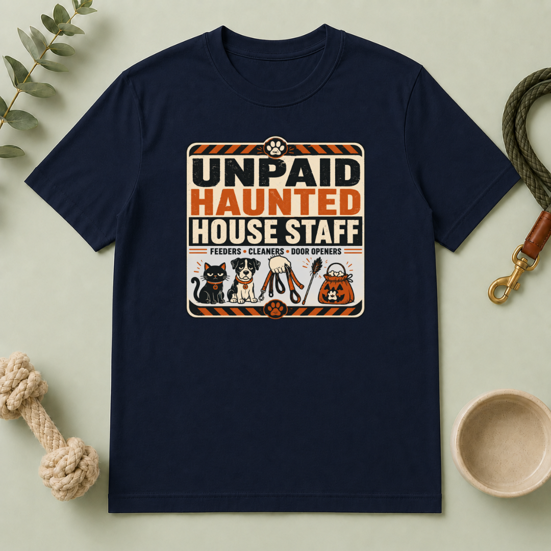Unpaid Haunted House Staff Halloween Pet T-Shirt