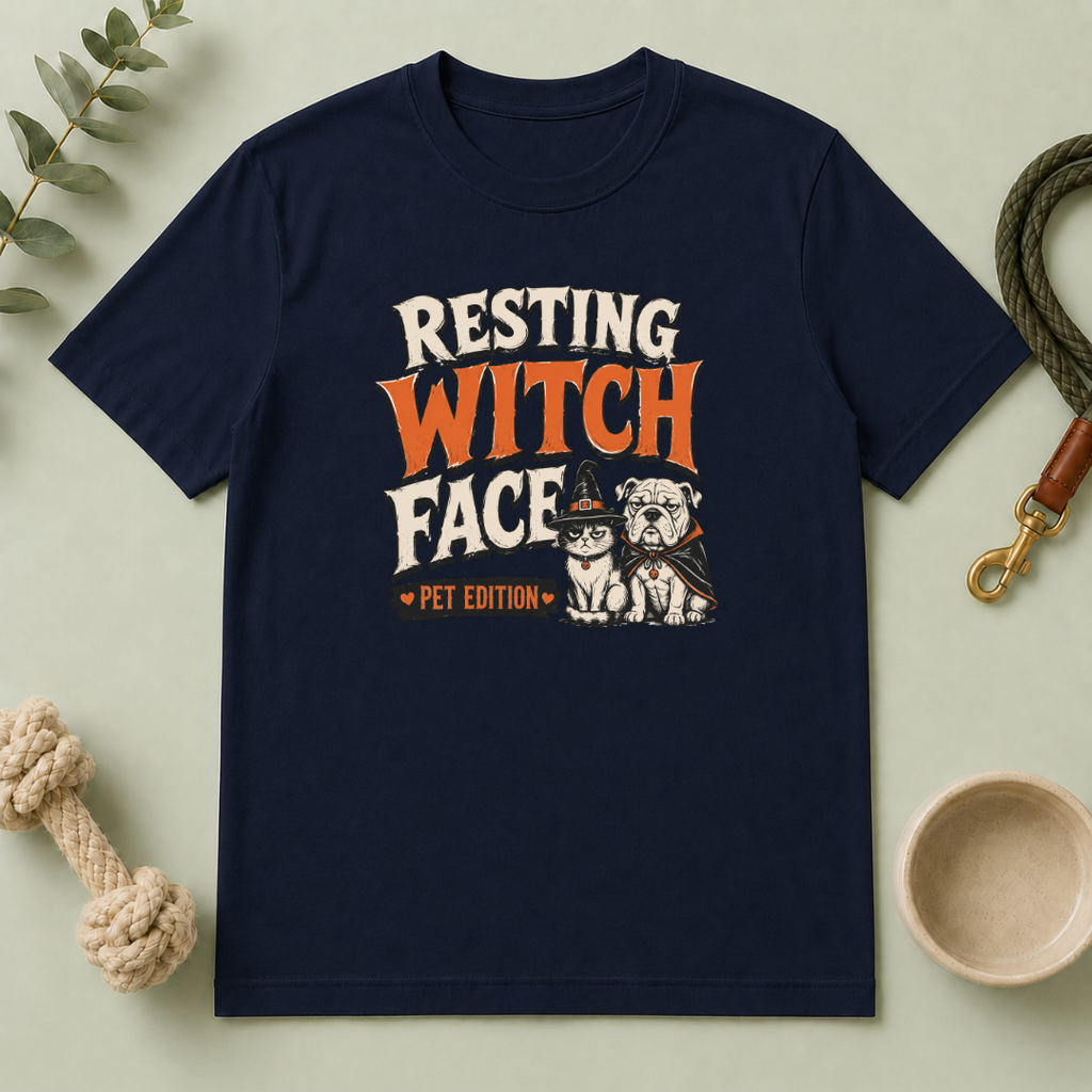 Resting Witch Face Pet Edition Halloween T-Shirt