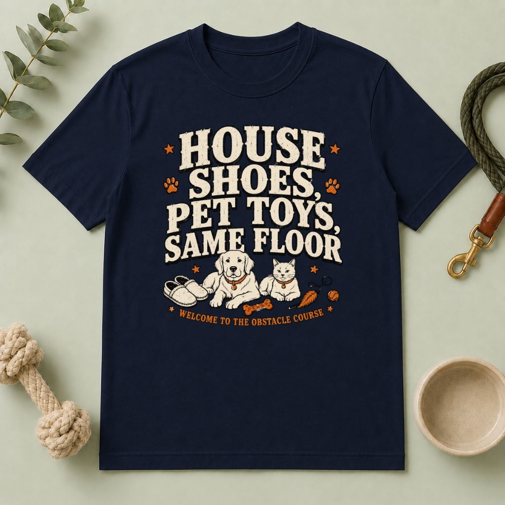 House Shoes, Pet Toys, Same Floor Multi-Pet Lifestyle T-Shirt