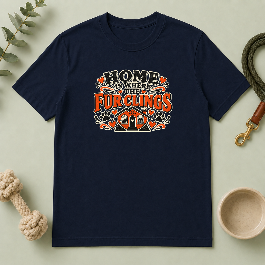 Home Is Where the Fur Clings Valentine Pet T-Shirt