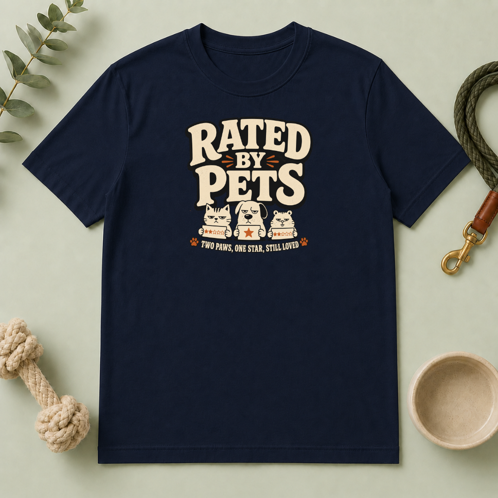 Rated By Pets — Funny Retro Pet Lover Tee