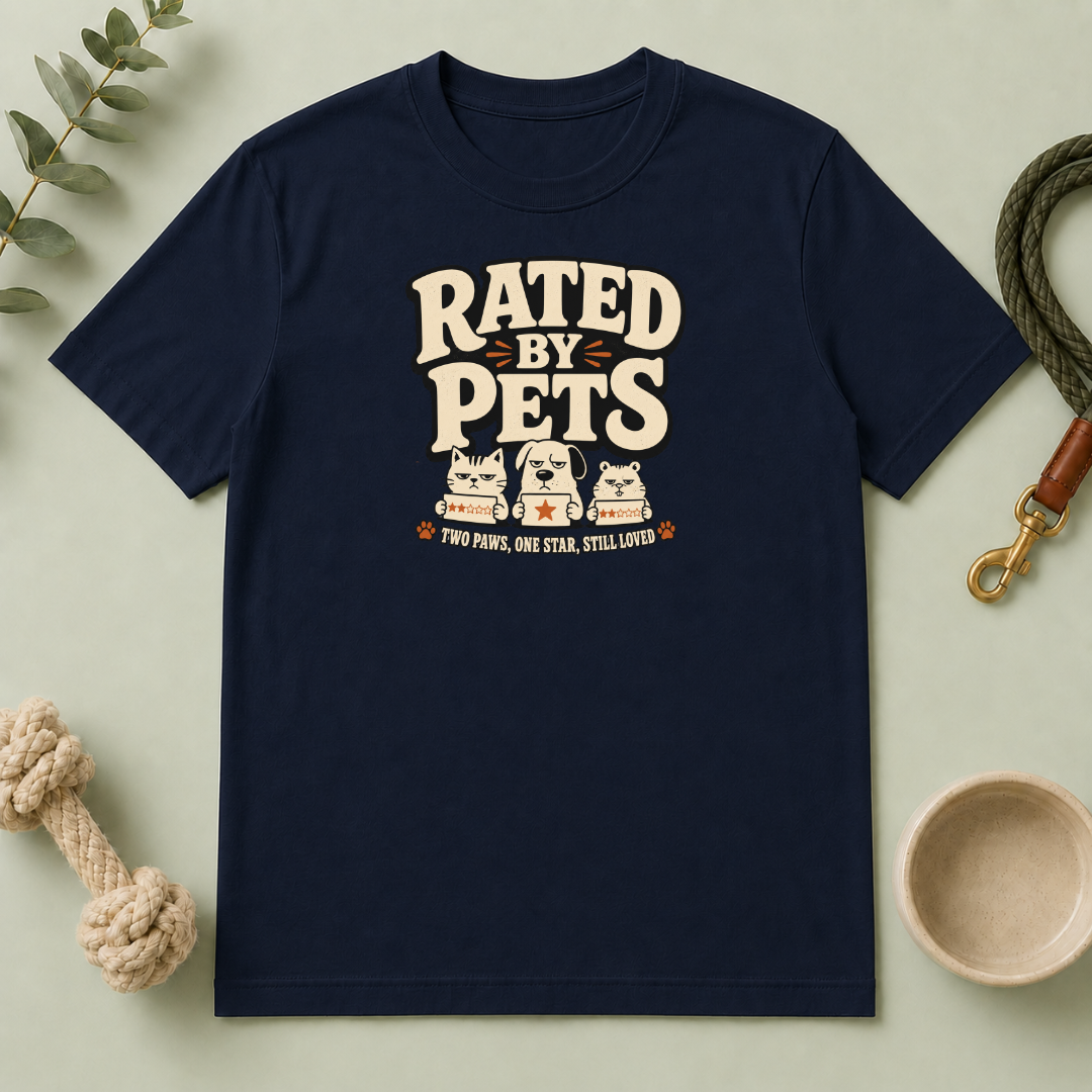 Rated By Pets — Funny Retro Pet Lover Tee