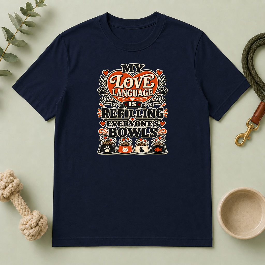 My Love Language Is Refilling Everyone’s Bowls Valentine Pet T-Shirt