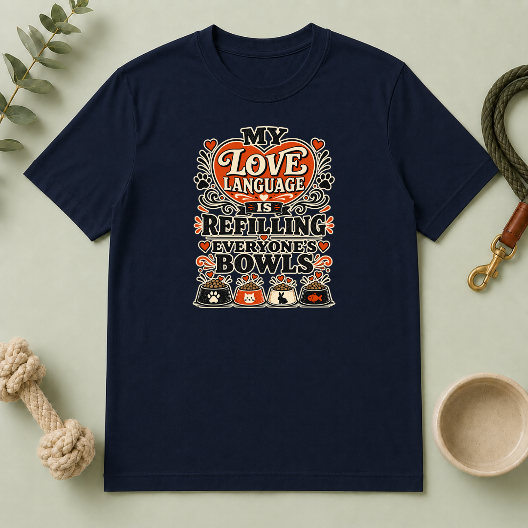 My Love Language Is Refilling Everyone’s Bowls Valentine Pet T-Shirt