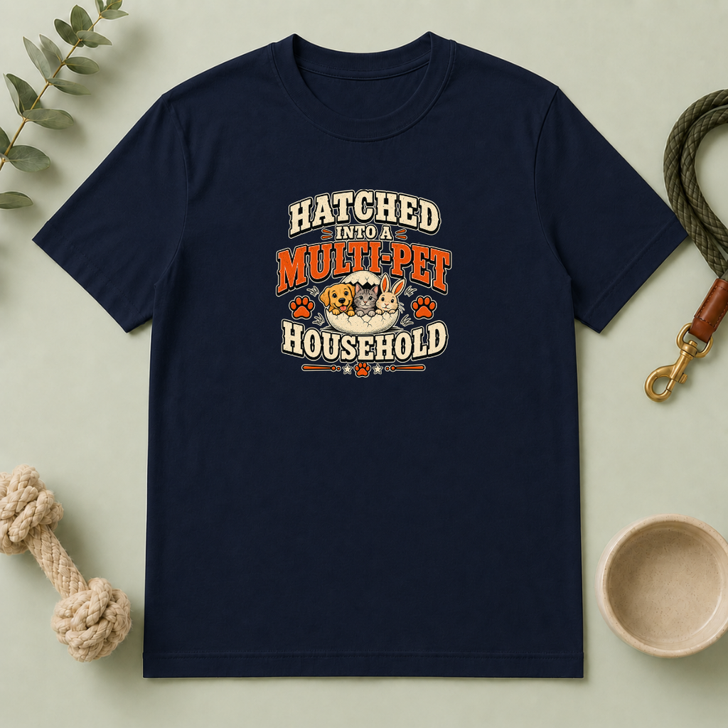 Hatched Into a Multi-Pet Household Easter Tee
