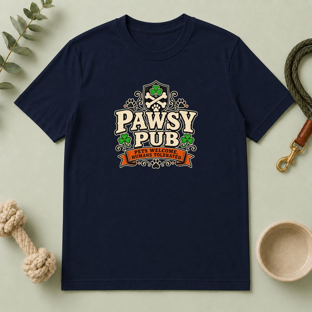Pawsy Pub Pets Welcome St. Patrick’s Day T-Shirt