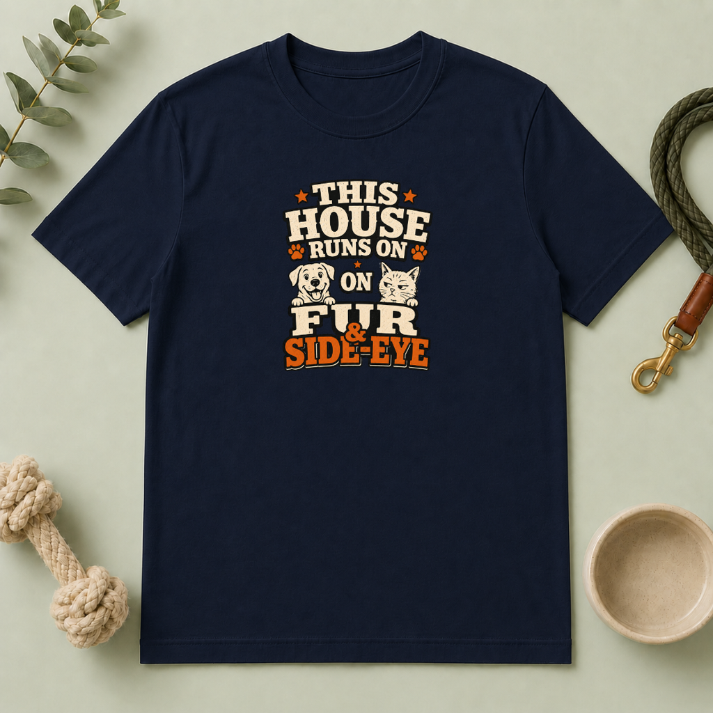 This House Runs On Fur & Side Eye T-Shirt