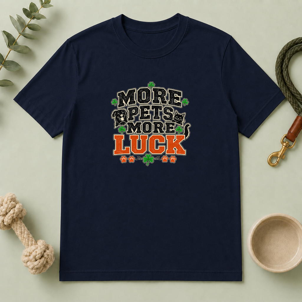 More Pets More Luck St. Patrick’s Day T-Shirt