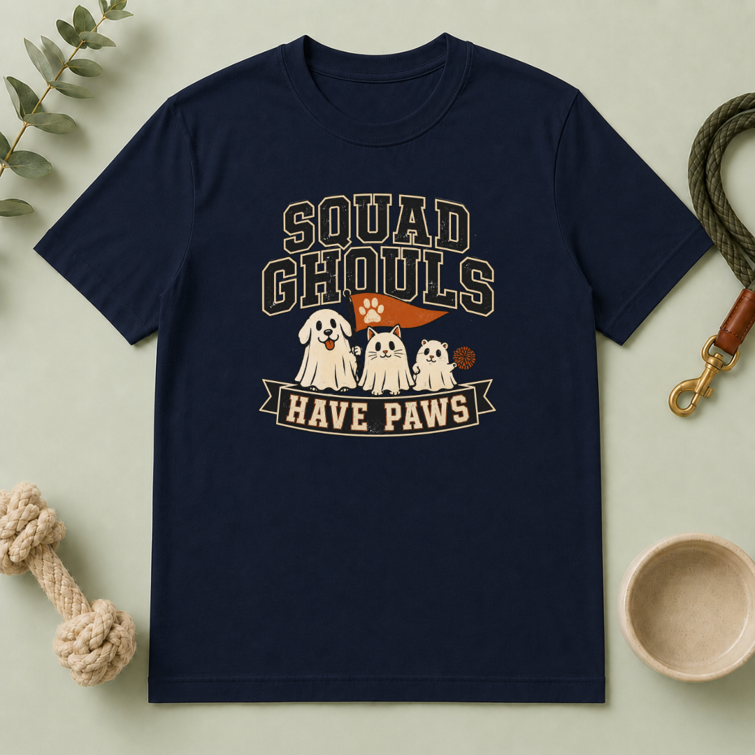 Squad Ghouls Have Paws Halloween Pet T-Shirt