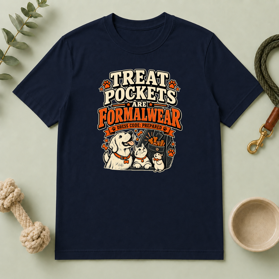 Treat Pockets Are Formalwear Multi-Pet Lifestyle T-Shirt