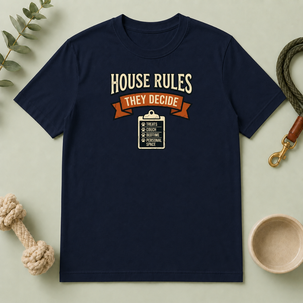 House Rules They Decide — Funny Pet Rules Graphic Tee