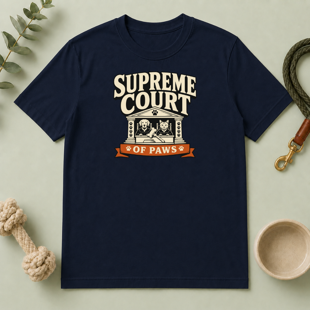 Supreme Court of Paws T-Shirt — Retro Dog & Cat Justice Tee