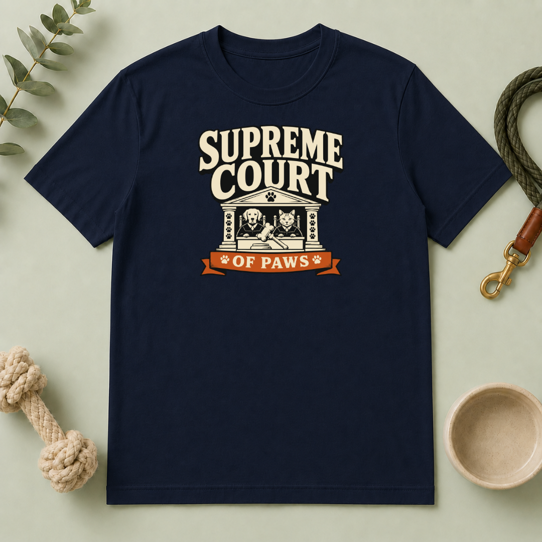 Supreme Court of Paws T-Shirt — Retro Dog & Cat Justice Tee