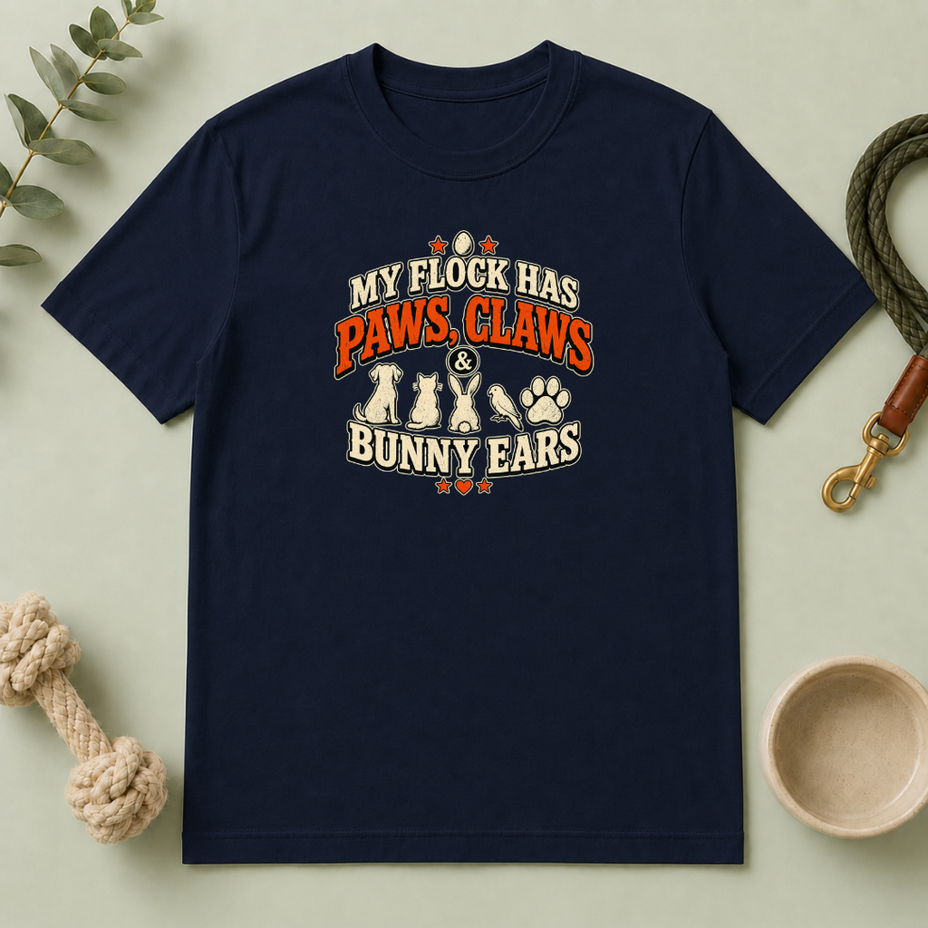 My Flock Has Paws, Claws & Bunny Ears Tee