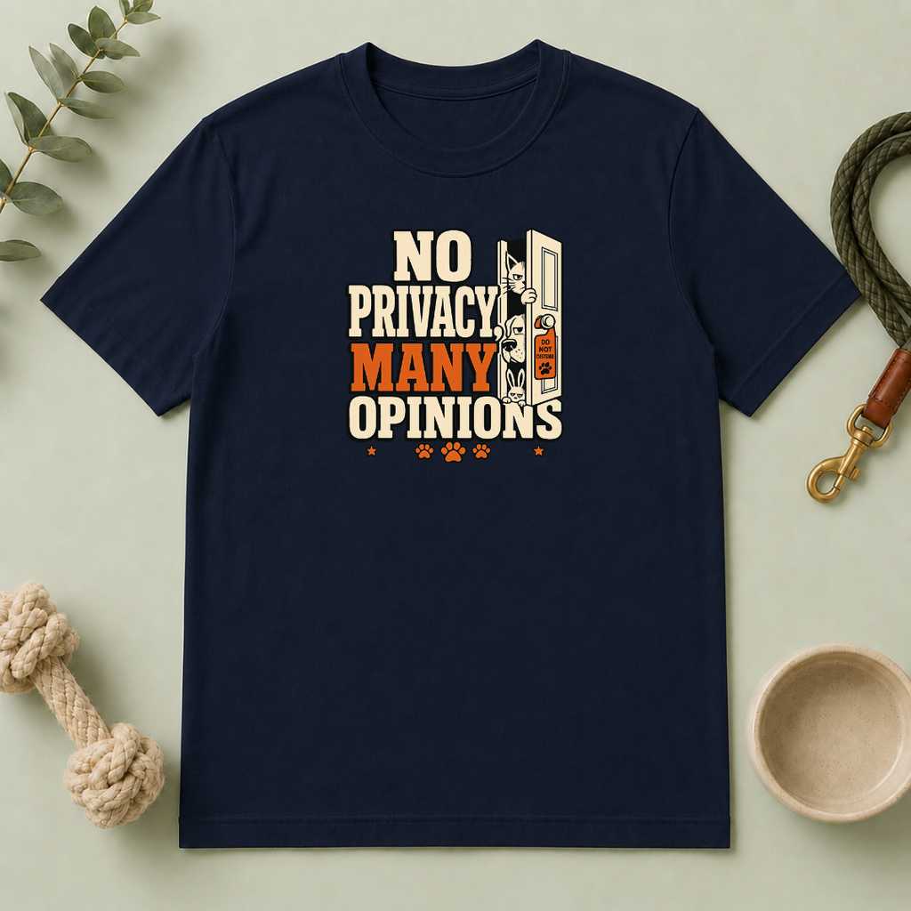 "No Privacy, Many Opinions" Retro Graphic Tee