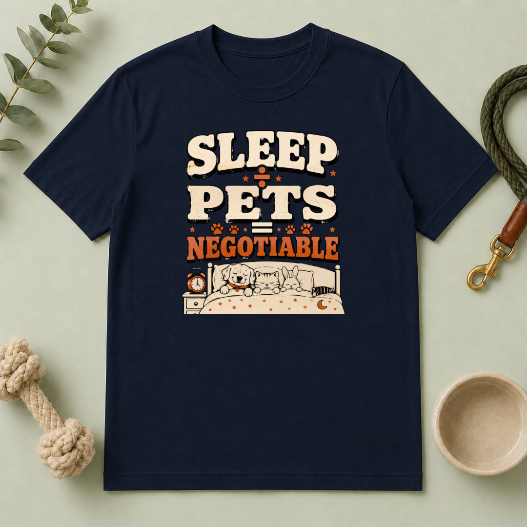 Sleep ?ú Pets = Negotiable Multi-Pet Math T-Shirt