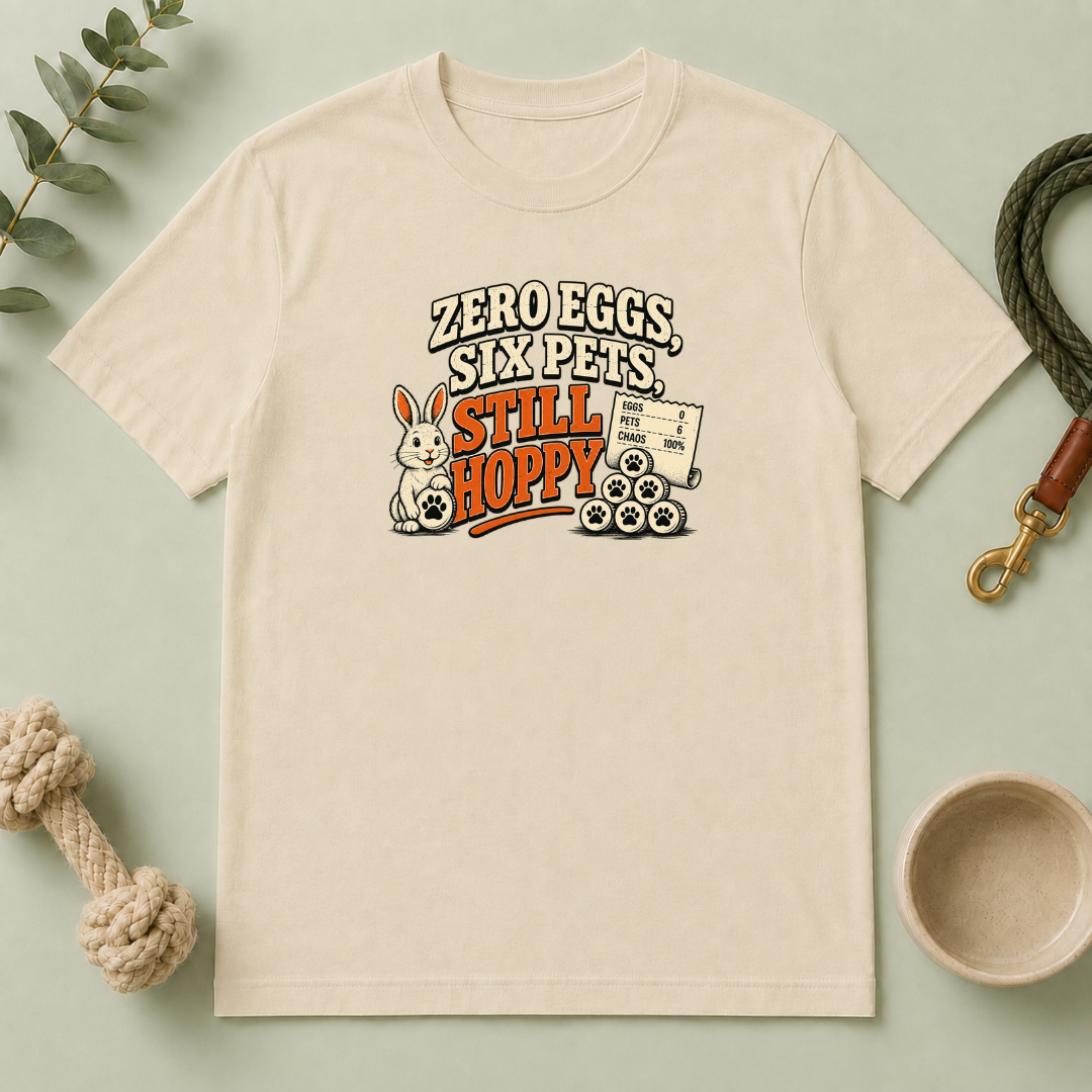 Zero Eggs, Six Pets, Still Hoppy Easter Tee