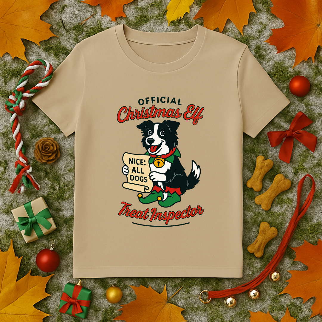 Official Christmas Elf Dog Treat Inspector