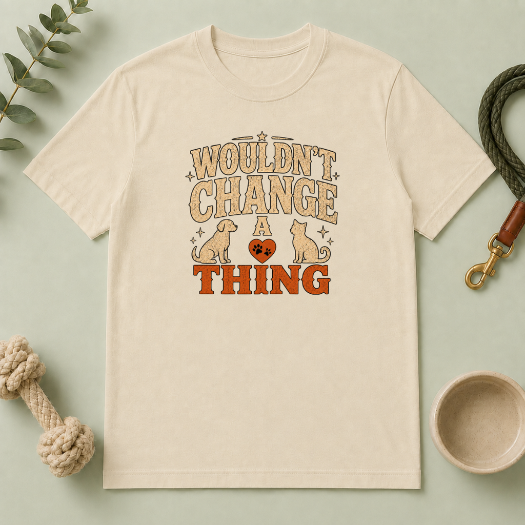 "Wouldn’t Change a Thing" Pet Lover Graphic Tee