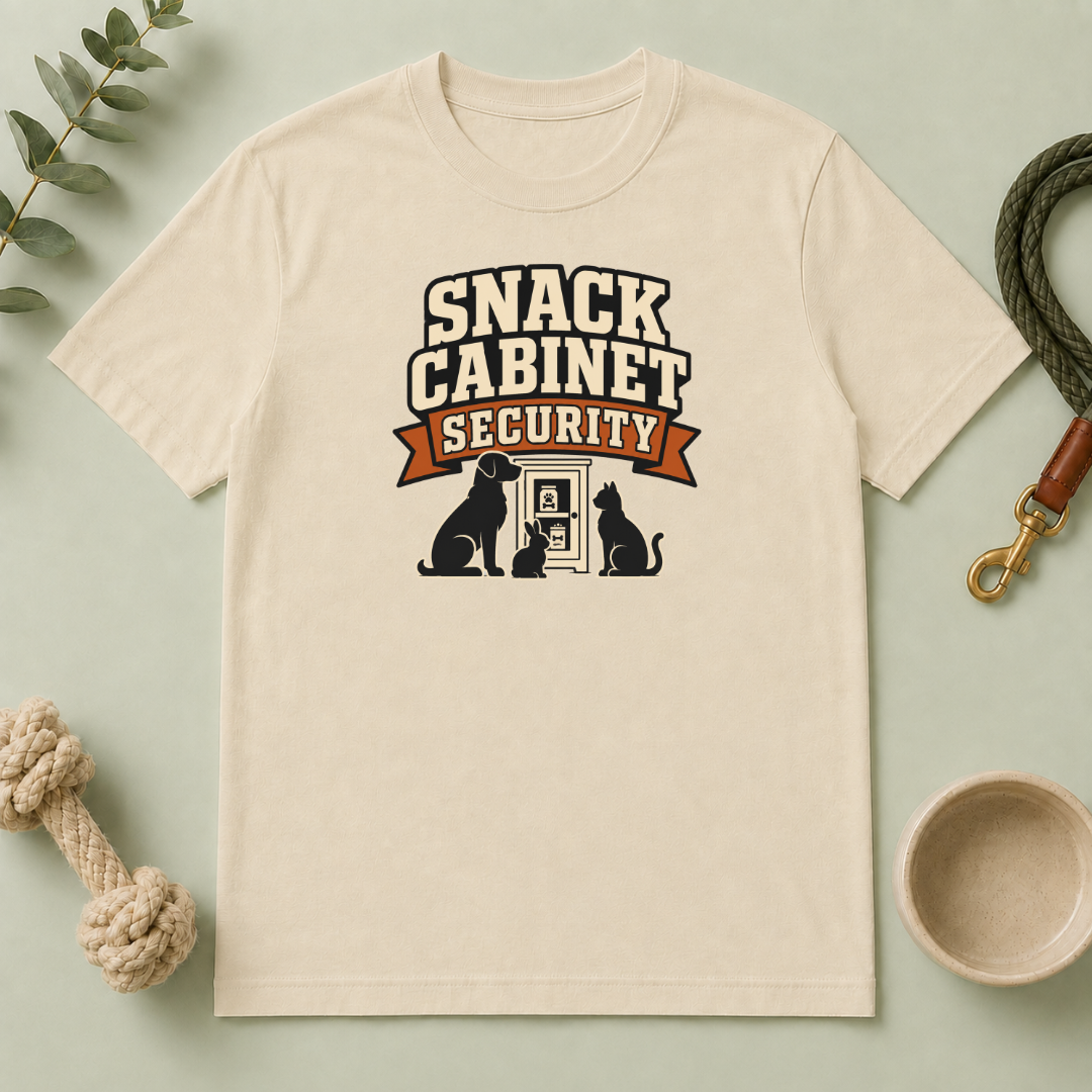 T-Shirt — “Snack Cabinet Security” Funny Pet Lover Tee