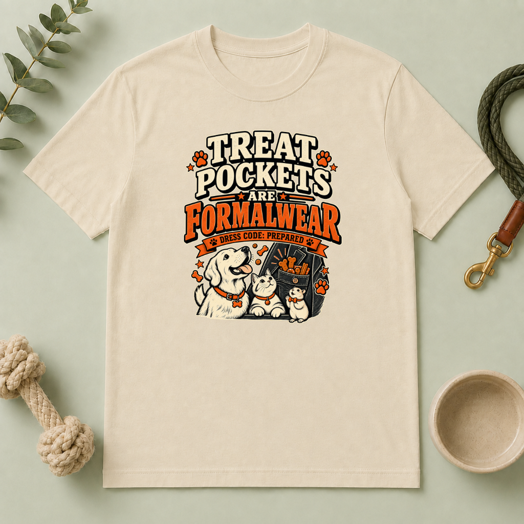 Treat Pockets Are Formalwear Multi-Pet Lifestyle T-Shirt