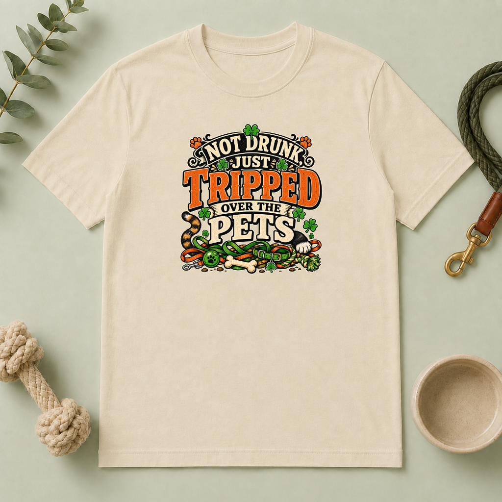 Not Drunk, Just Tripped Over the Pets St. Patrick’s Day T-Shirt