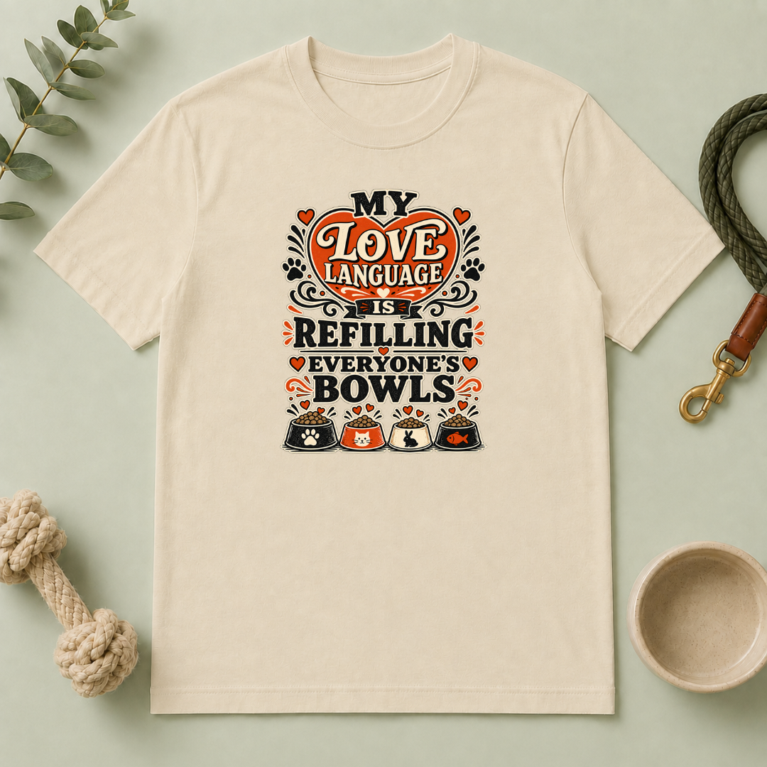 My Love Language Is Refilling Everyone’s Bowls Valentine Pet T-Shirt