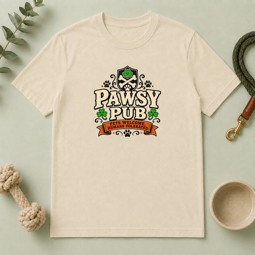 Pawsy Pub Pets Welcome St. Patrick’s Day T-Shirt
