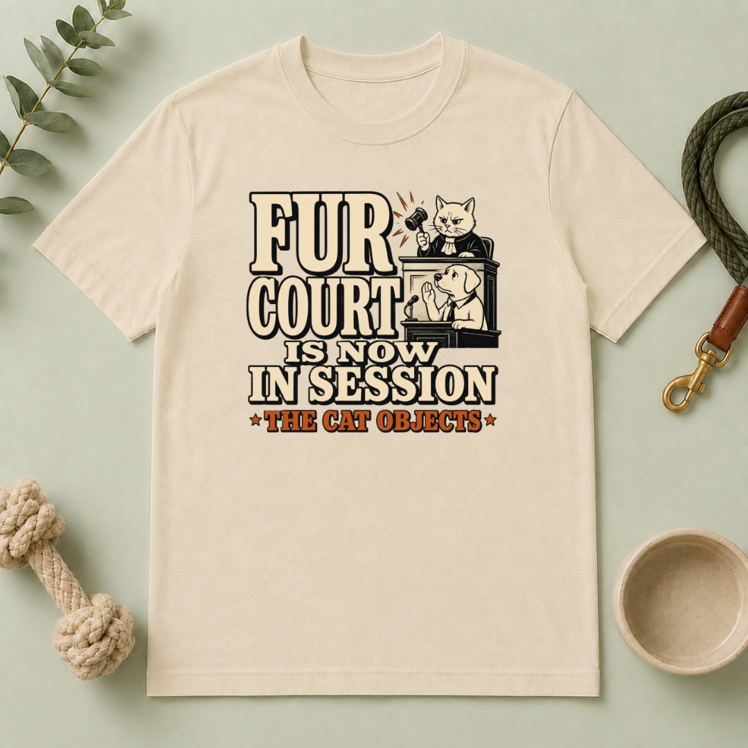 Fur Court Is Now in Session – Dog & Cat Rivalry T-Shirt