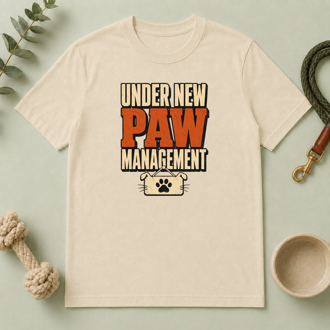 Under New Paw Management — Funny Pet Owner Tee