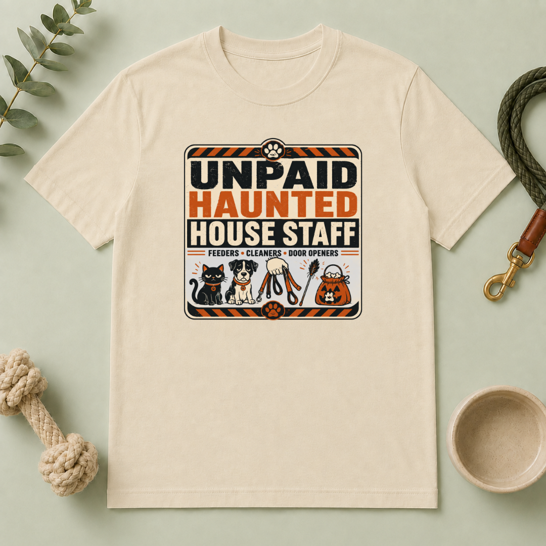 Unpaid Haunted House Staff Halloween Pet T-Shirt