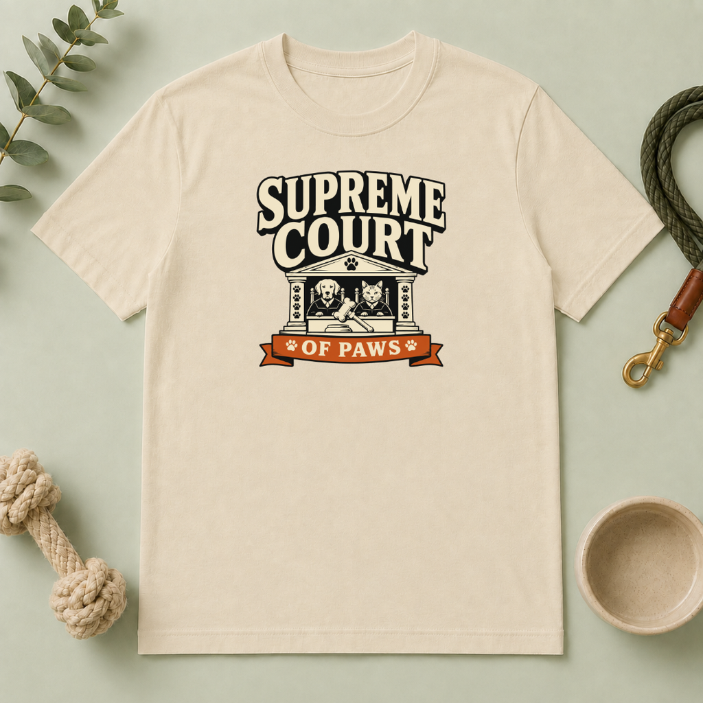 Supreme Court of Paws T-Shirt — Retro Dog & Cat Justice Tee
