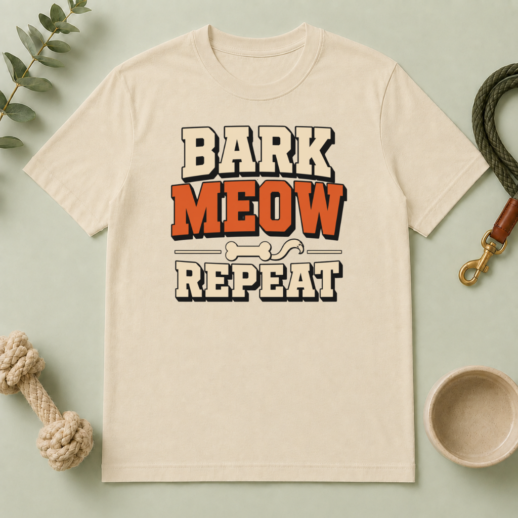 Bark, Meow, Repeat Tee