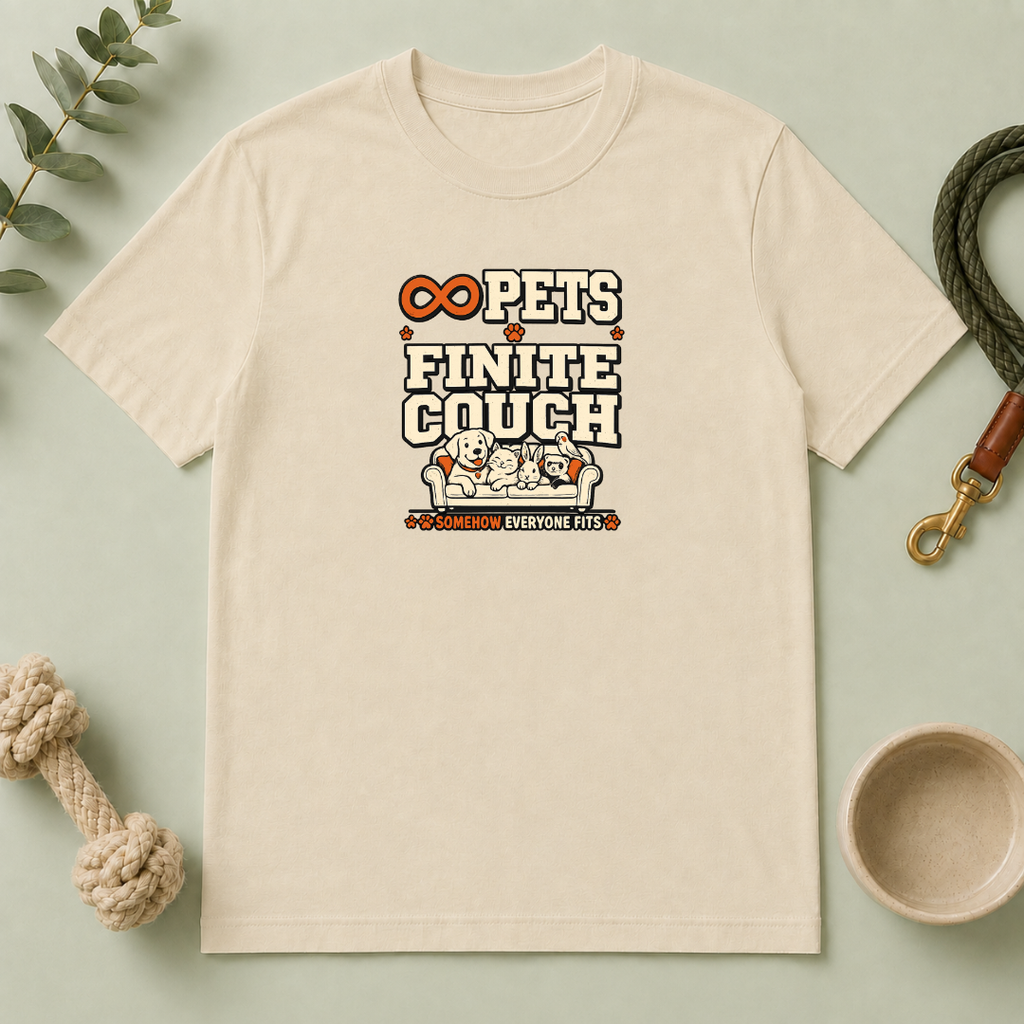 “Infinite Pets, Finite Couch” Graphic T