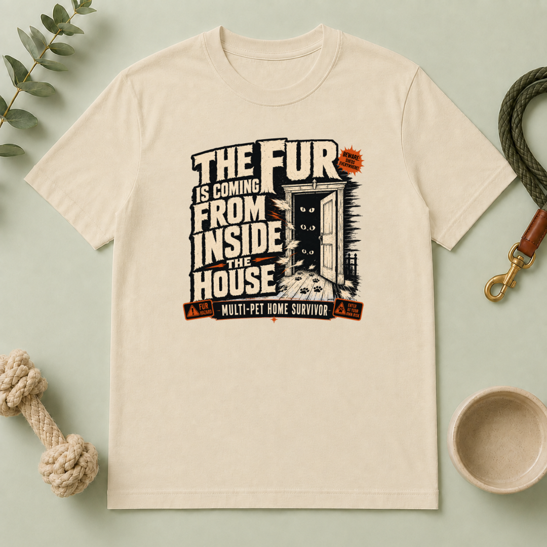 The Fur Is Coming From Inside the House Halloween T-Shirt