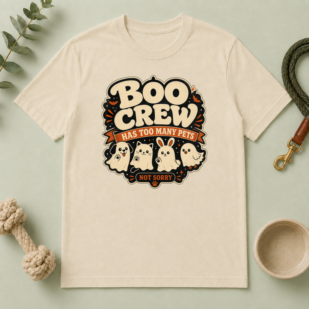 Boo Crew Has Too Many Pets Halloween T-Shirt