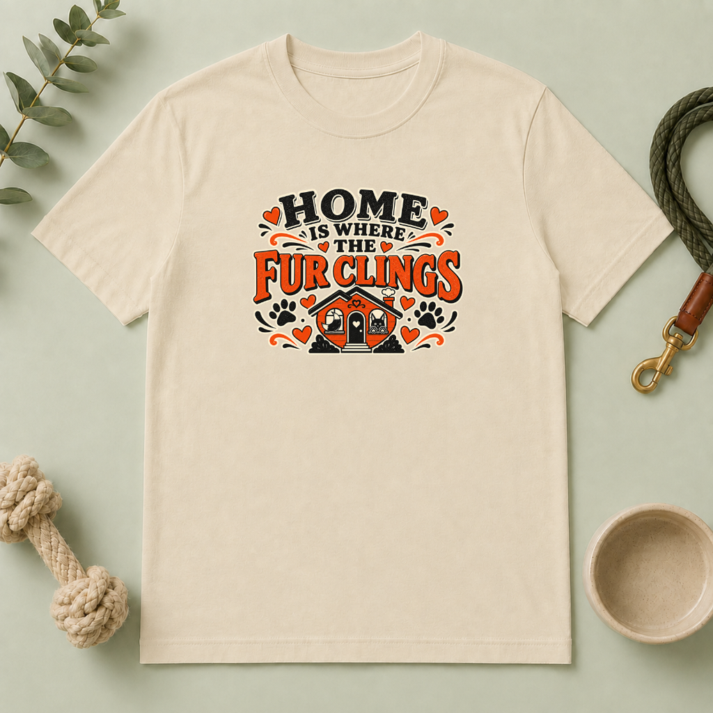 Home Is Where the Fur Clings Valentine Pet T-Shirt