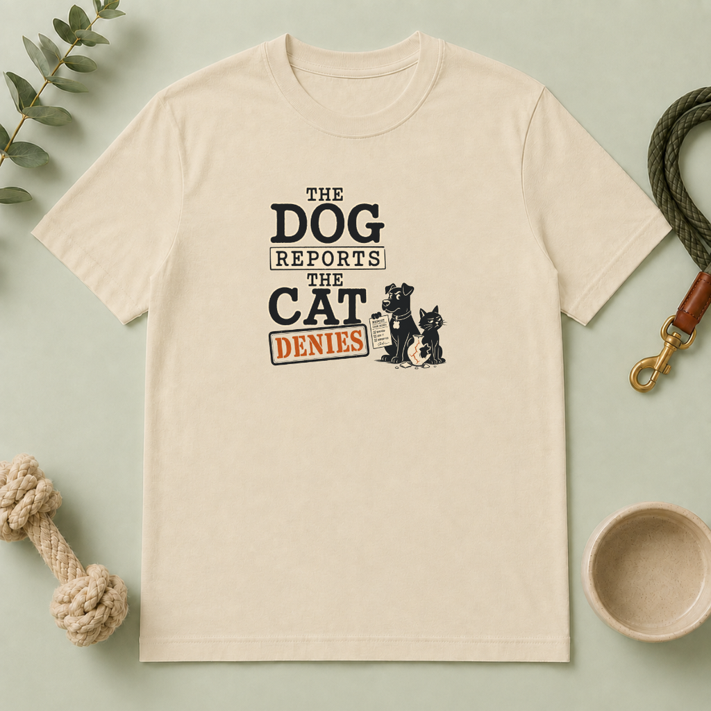 Dog Reports, Cat Denies T-Shirt
