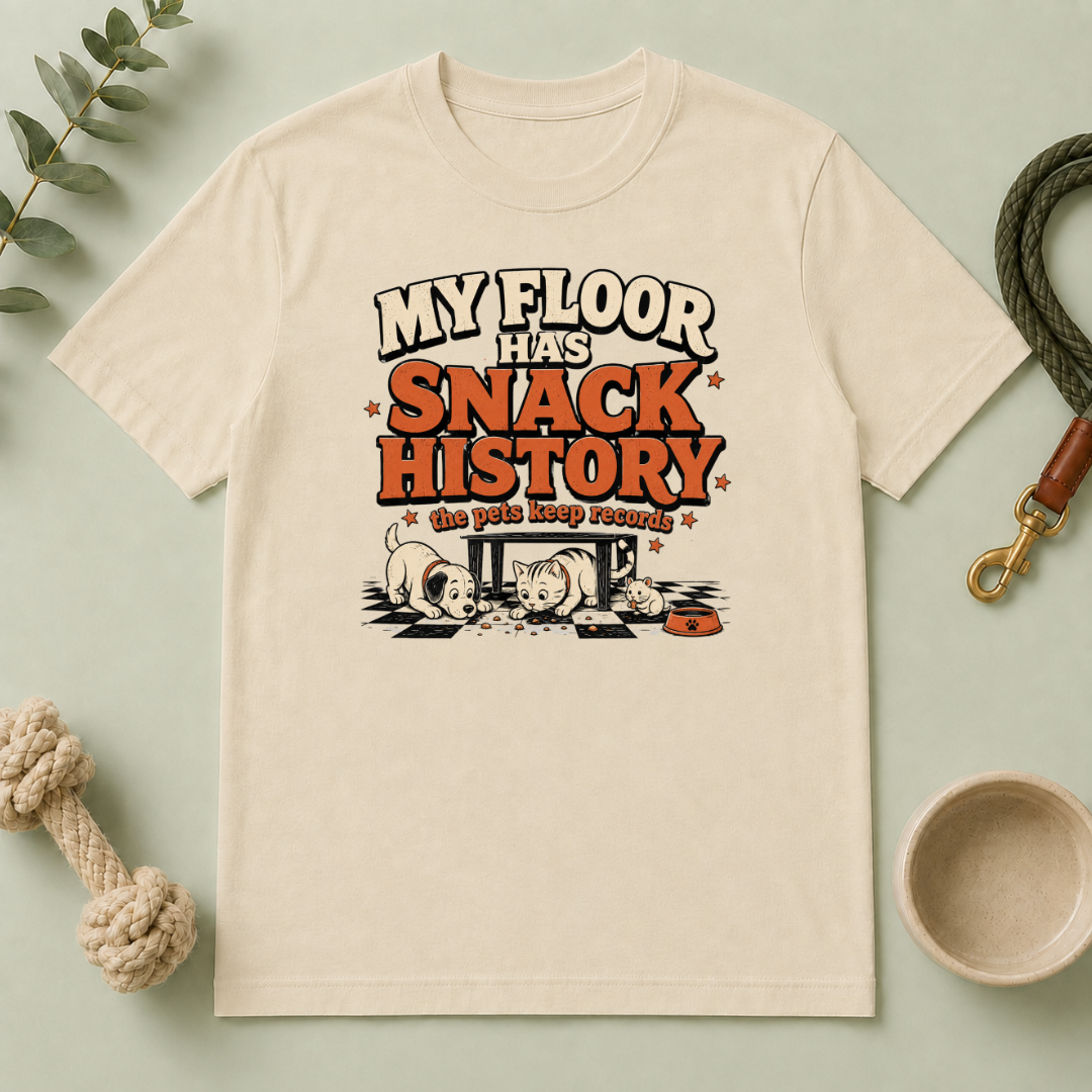 My Floor Has Snack History Multi-Pet Lifestyle T-Shirt