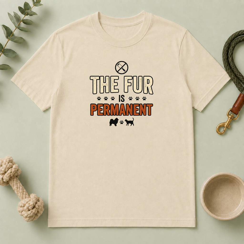 The Fur Is Permanent Pet-Lover T-Shirt