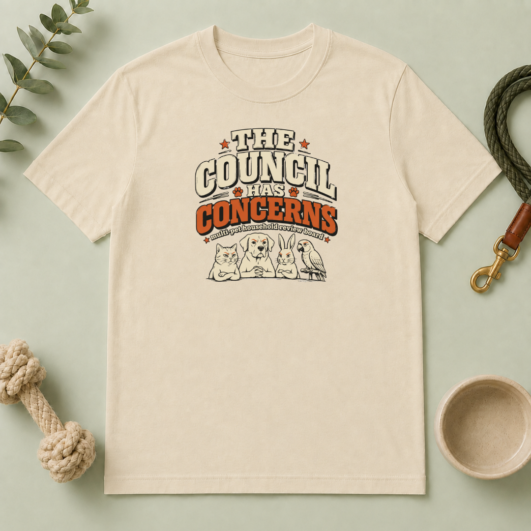 "The Council Has Concerns" Retro Pet Graphic Tee
