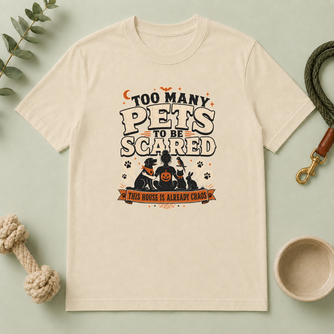 Too Many Pets to Be Scared Halloween T-Shirt