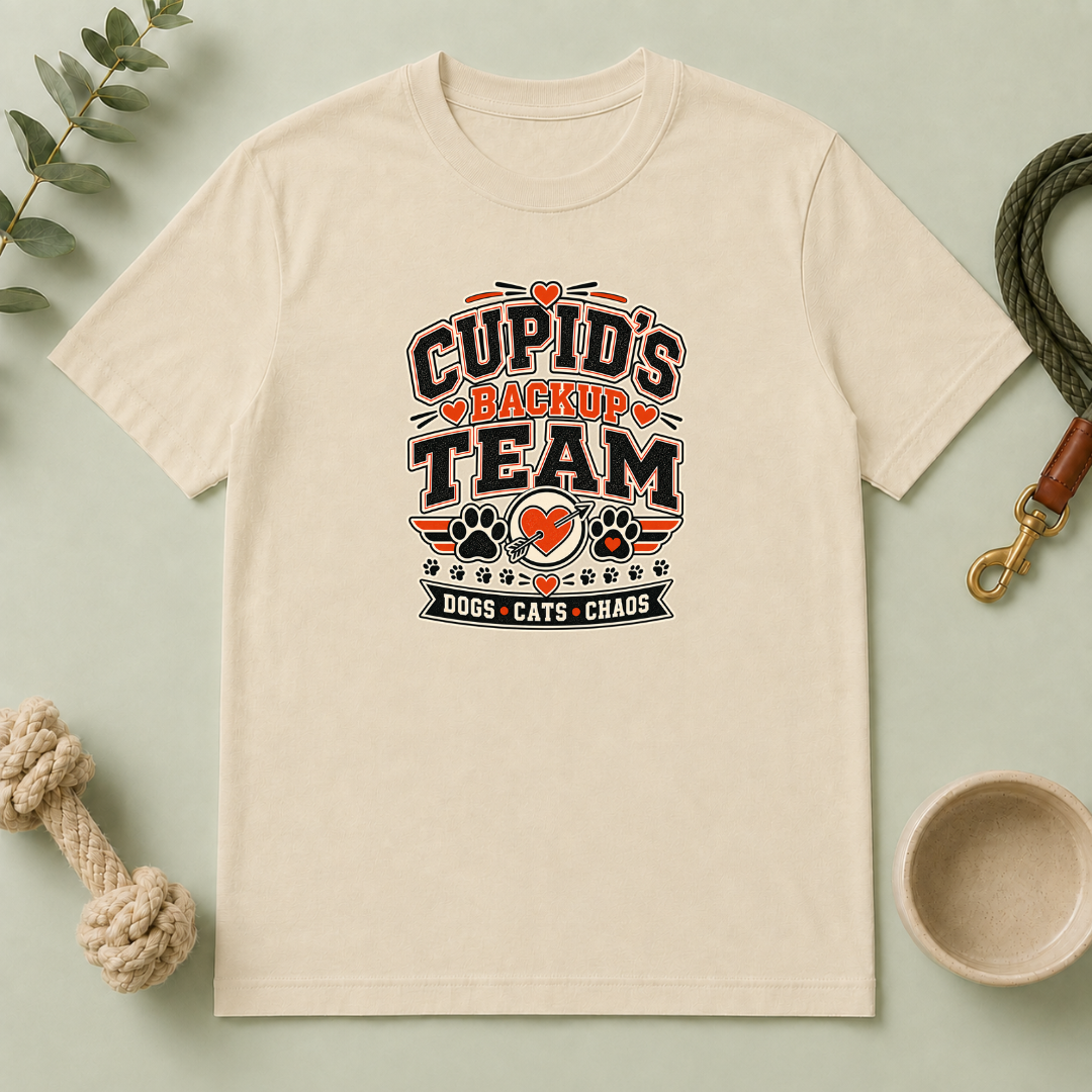 Cupid’s Backup Team Valentine Pet Lover T-Shirt