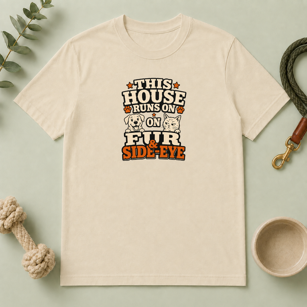 This House Runs On Fur & Side Eye T-Shirt