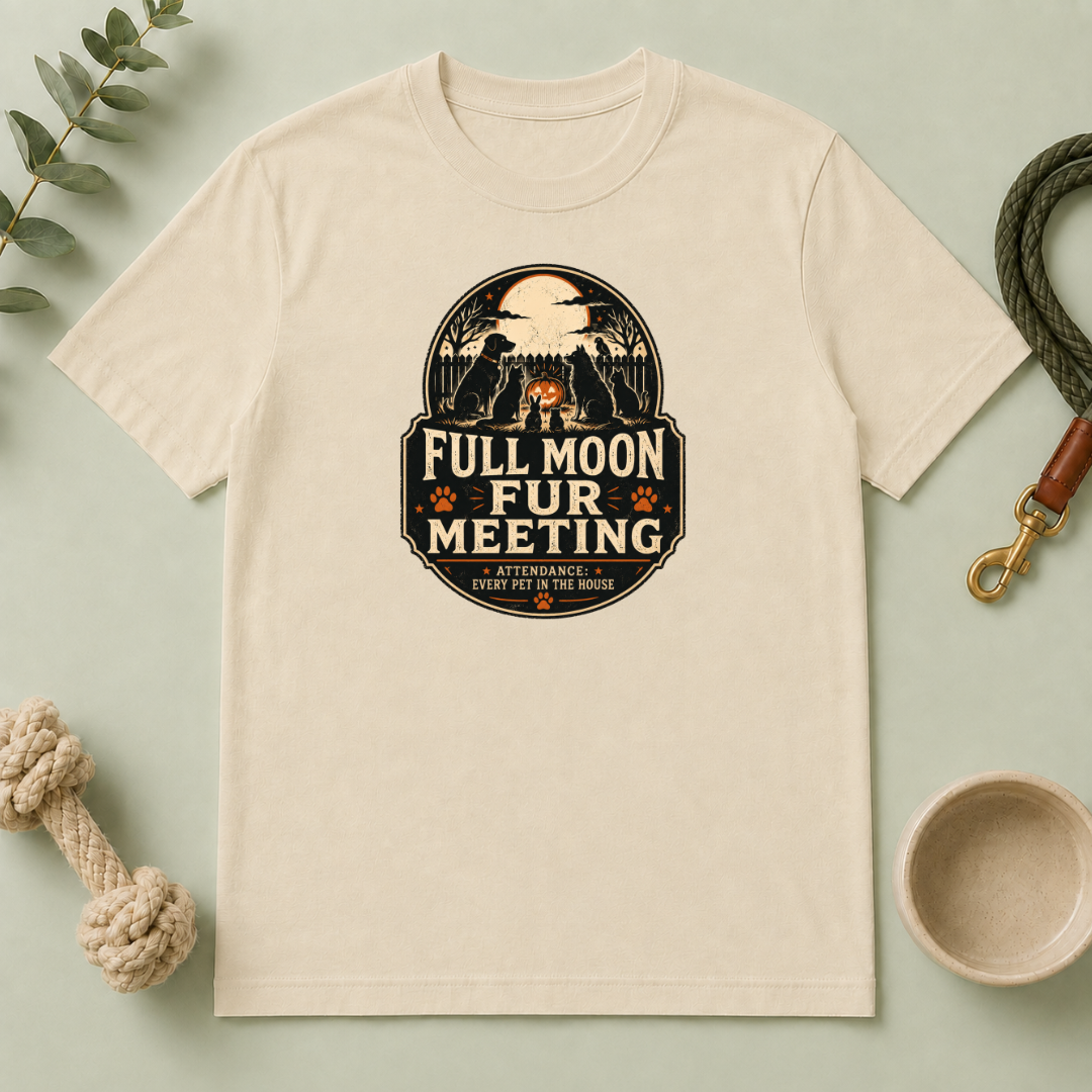 Full Moon Fur Meeting Halloween Pet T-Shirt
