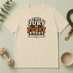 The Jury Is Furry — Funny Pet Lover Graphic Tee