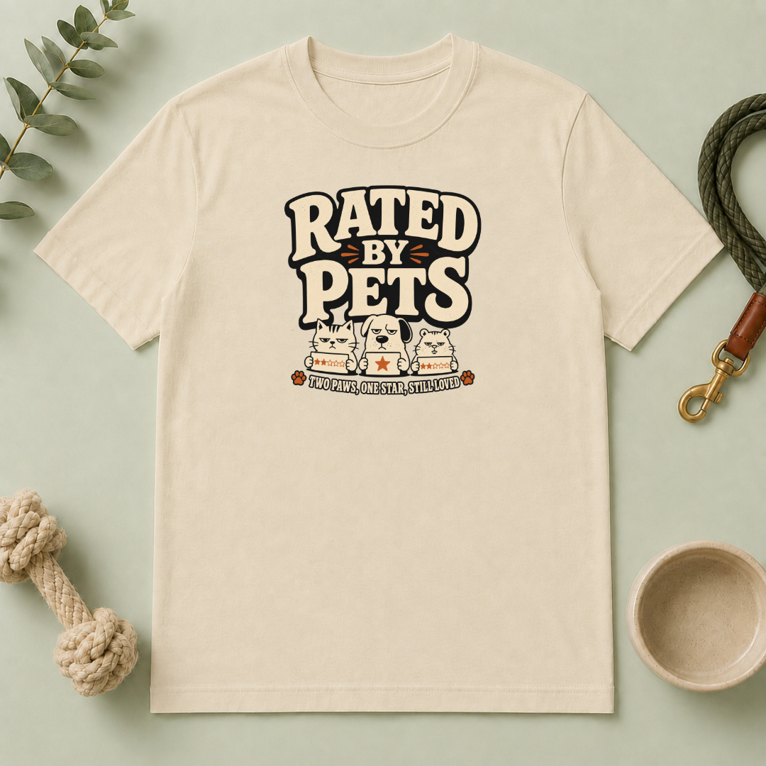 Rated By Pets — Funny Retro Pet Lover Tee