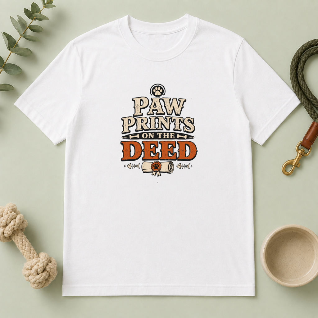Paw Prints on the Deed - Multi-Pet Lovers Tee