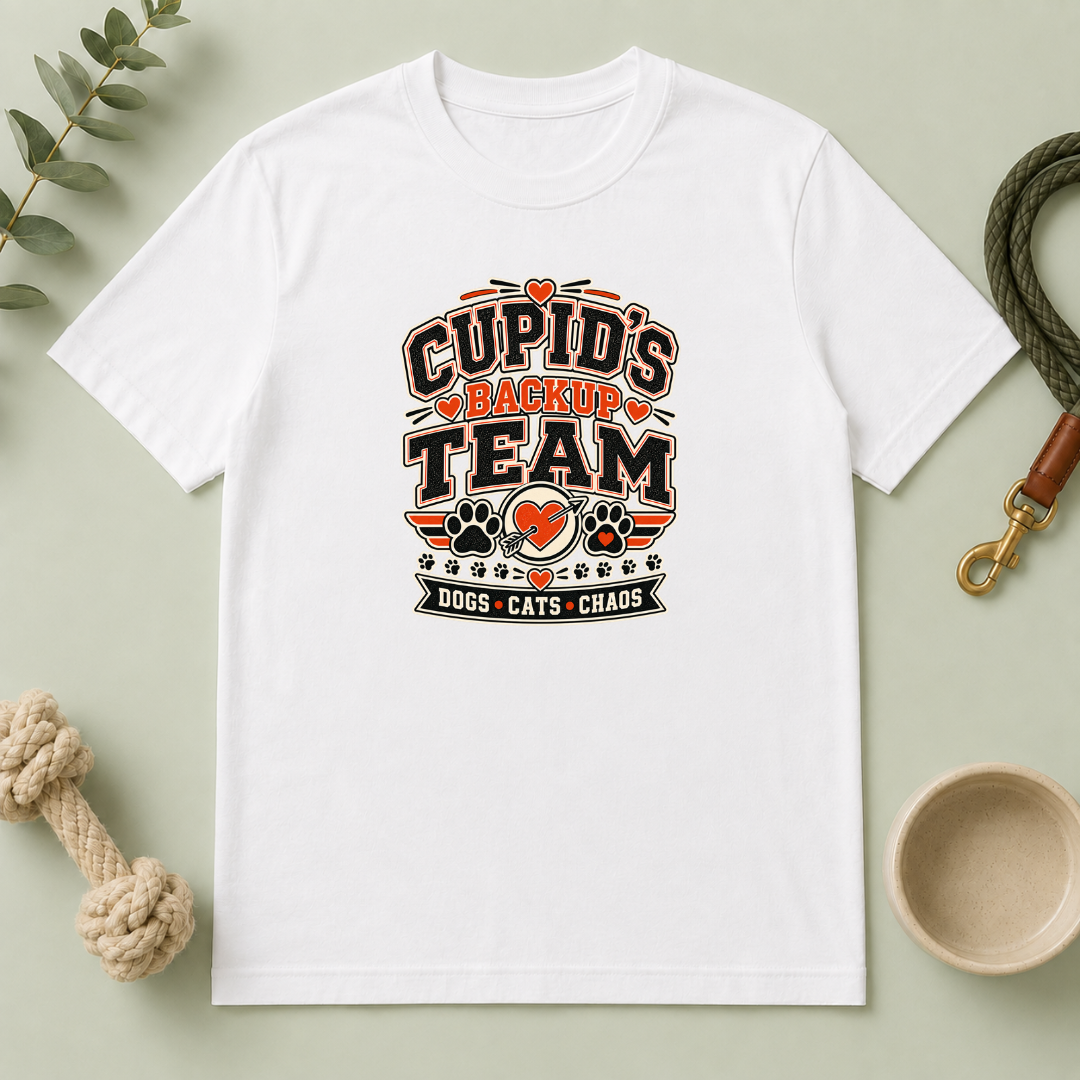 Cupid’s Backup Team Valentine Pet Lover T-Shirt
